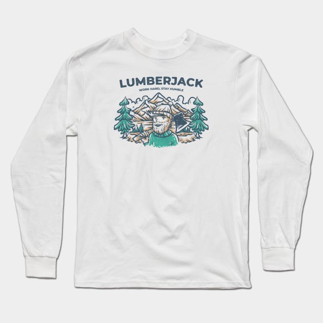 Lumberjack Long Sleeve T-Shirt by Fledermaus Studio